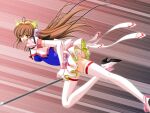  1girl 2000s_(style) ahoge animal_ears ass breasts brown_eyes brown_hair elbow_gloves game_asset gloves headphones headset high_heels holding holding_sword holding_weapon legs long_hair long_legs magical_girl mahou_senshi_(series) mahou_senshi_symphonic_knights non-web_source official_art open_mouth panties pantyshot saitou_natsuki self-datamine shoes skirt solo sword symphonic_lily thighhighs underwear variant_set visual_novel_cg weapon yurise_ririna 