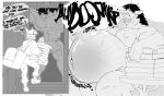 abs absurd_res after_vore anthro anthro_pred anthro_prey belly big_belly big_muscles big_penis black_hair box boxers_(clothing) bulge burp_cloud burping clothing comic container delivery_(commerce) dialogue english_text food food_delivery food_stains genitals giraffe giraffid hair hi_res huge_belly huge_muscles huge_penis imminent_vore male male_pred male_prey mammal muscular muscular_male navel nipples one_eye_closed open_mouth outie_navel pecs penis penis_poking_out pizza pizza_box pizza_delivery rumbling_stomach same_size_vore sitting size_difference slippdipp speech_bubble teeth text tongue underwear vore