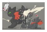2026 anthro backsack balls bent_over big_butt big_penis black_body blush blush_lines bodily_fluids border butt cartoon_network clothing crouching cum cum_everywhere cum_explosion cum_from_ass cum_in_ass cum_inside cum_on_penis cumshot digital_media_(artwork) domestic_cat duo ejaculation eyes_closed felid feline felis feral from_behind_position genital_fluids genitals gloves gloves_only grey_background handwear handwear_only hi_res humanoid_genitalia humanoid_penis lying male male/male mammal mao_mao:_heroes_of_pure_heart messy mostly_nude narrowed_eyes nichijou on_back penis pochiiwa red_clothing red_gloves red_handwear red_scarf sakamoto_(nichijou) scarf scarf_only sex shaded shaking sheriff_mao_mao_mao simple_background simple_shading sweat sweatdrop tail tremble_spikes trembling white_border