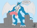  absurd_res balls bandai_namco digimon digimon_(species) exveemon genitals growth hi_res hyper justagoodboy macro male penis wings 