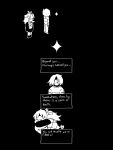 2026 3:4 ambiguous_gender ambiguous_human anthro antlers biped black_and_white black_background clothed clothing deer deltarune dialogue dialogue_box digital_drawing_(artwork) digital_media_(artwork) duo english_text female female/ambiguous female_anthro hair hi_res horn hug hugging_another human impwolf666 kris_dreemurr lightner long_hair mammal monochrome new_world_deer noelle_holiday short_hair simple_background snout snowgrave talking_to_another text undertale_(series)