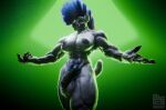 abs absurd_res anthro areola armpit_hair ball_tuft balls biceps big_balls black_areola black_claws black_eyebrows black_glans black_nipples black_nose black_penis blue_hair blue_pubes body_hair breasts claws collarbone dark_areola dark_nipples dark_penis ear_piercing ear_ring eyebrows fangs flaccid fur genitals glans glistening glistening_areola glistening_genitalia glistening_penis gradient_background green_background grey_body grey_fur gynomorph gynomorph_anthro hair hi_res hyena intersex intersex_anthro mammal mohawk monotone_body monotone_fur mouth_closed muscular muscular_gynomorph muscular_intersex muscular_thighs nipples open_hands pecs_with_breasts penis picti piercing pose pubes purple_eyes ring_piercing round_ears short_tail simple_background solo spots spread_arms tail teeth trapezius tuft v-cut watermark