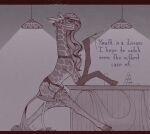 2026 absurd_res alcohol bar beverage bra breasts choker cigarette cigarette_holder clothed clothing cutie_mark dialogue digital_drawing_(artwork) digital_media_(artwork) ear_piercing english_text fan_character female feral fishnet_clothing fishnet_legwear furniture garter_straps giraffe giraffid hair hasbro hi_res horn jewelry legwear lingerie lingerie_on_feral lovelace_filigree mammal mature_female my_little_pony necklace ossicone piercing sitting sitting_on_stool smoke smoking solo stockings stool stool_breaking stray_prey tail teat_bra teats text thigh_highs underwear