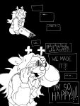 2026 3:4 anthro antlers biped black_and_white black_background bodily_fluids clothed clothing comic crying crying_laughing deer deltarune dialogue dialogue_box digital_drawing_(artwork) digital_media_(artwork) english_text female female_anthro hair happy hi_res horn impwolf666 laugh long_hair mammal monochrome new_world_deer noelle_holiday simple_background snout snowgrave solo tears tears_of_joy text undertale_(series)