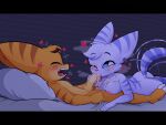 4:3 absurd_res anthro balls bed bed_sheet bedding big_butt big_penis black_bars blue_eyes bodily_fluids bottomwear bra breasts butt clothing cum cum_in_mouth cum_inside cum_on_face drawmatt duo ear_piercing erection excited female furniture genital_fluids genitals green_eyes heart_(marking) heart_symbol hi_res letterbox lombax lying lying_on_another lying_on_bed male male/female mammal markings moan nipples nude on_bed oral oral_penetration pants penetration penis piercing pillow ratchet_(ratchet_and_clank) ratchet_and_clank rivet_(ratchet_and_clank) robotic_arm romantic romantic_ambiance romantic_couple sony_corporation sony_interactive_entertainment tail tail_motion tailwag underwear