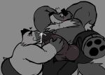 2026 anthro armpit_fetish armpit_hair armpit_sniffing badger balls beastly_crimes beastly_crimes_(2024) belly bencomedion big_belly big_penis blush bodily_fluids body_hair capybara caviid chief_badger duo erection fan_character genital_fluids genitals handjob heart_symbol hi_res male male/male mammal mustelid musteline overweight overweight_male penile penis precum rodent sex simple_background sniffing