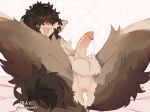 anthro anus bed bodily_fluids bovid butt caprine covered_eyes cum cum_in_ass cum_inside cumshot dripping ear_piercing ejaculation excited facial_piercing femboy feminine fluffy fluffy_butt furniture genital_fluids genitals goat hi_res horn humanoid_genitalia humanoid_penis lying lying_on_bed male mammal molokoo17 on_bed open_mouth penile penis piercing sheep small_penis solo spread_legs spreading thick_thighs wet