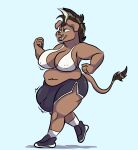 anthro belly big_breasts big_bulge biped bouncing_breasts breasts bulge daytona_(taurfranco) detailed_bulge domestic_pig exercise gynomorph gynomorph_anthro hi_res huge_bulge hyper hyper_bulge intersex intersex_anthro mammal nipple_outline plantigrade slightly_chubby slightly_chubby_gynomorph slightly_chubby_intersex solo suid suine sus_(pig) taurfranco wild_boar workout workout_clothing