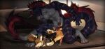 abdominal_bulge anal anal_orgasm anal_penetration animal_genitalia animal_penis anthro anthro_on_anthro anthro_penetrated anthro_penetrating anthro_penetrating_anthro aroused aroused_face blue_body bodily_fluids brown_body canid canine canine_genitalia canine_penis canis chimera collar cum cumshot domestic_dog dominant duo ejaculation erection featureless_chest fully_sheathed fur genital_fluids genitals grey_body hands-free hands_behind_back hi_res husky hybrid kibawusker knot knotted_penis larger_anthro larger_dom larger_male long_tail lying male male/male male_anthro male_penetrated male_penetrating male_penetrating_male mammal multicolored_body mythology nipples nordic_sled_dog nude_anthro nude_male on_front open_mouth orgasm pawpads paws penetration penile penile_penetration penis penis_in_ass red_body red_fur restrained restraints sex sheath size_difference smaller_anthro smaller_male smaller_penetrated spitz striped_body stripes tail taslow wolf