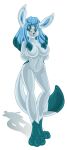  aakashi anthro aurora_(ricoberrios) breasts eeveelution featureless_breasts featureless_crotch female glaceon glistening glistening_body goo_creature nintendo pok&eacute;mon pok&eacute;mon_(species) solo video_games 