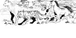 2011 2:1 ambiguous_feral ambiguous_gender avian bird black_and_white bovid bovine canid canine canis caprine cattle domestic_dog dragon eastern_dragon equid equine felid feral flying fur goat group haplorhine horn horse japanese_description lagomorph leporid lying mammal monkey monochrome murid murine mythological_creature mythological_scalie mythology on_front open_mouth pantherine primate rabbit rat reptile rodent running scalie sketch snake striped_body striped_fur stripes suid suine sus_(pig) tiger tsukune_minaga walking wild_boar