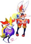 2024 3_fingers anthro arm_tuft blue_body blue_clothing blue_fur blush bodily_fluids bow_ribbon braixen cheek_tuft chest_tuft cinderace clothing digital_drawing_(artwork) digital_media_(artwork) dress duo embarrassed eyelashes facial_tuft female female_anthro fingers footwear frilly frilly_clothing fur generation_6_pokemon generation_8_pokemon hi_res high_heels inner_ear_fluff leg_strap midriff multicolored_body multicolored_fur neck_tuft nintendo object_in_tail one_eye_closed orange_clothing platform_footwear platform_heels pokemon pokemon_(species) purple_clothing red_body red_eyes red_fur red_nose shoes shoulder_tuft smile star_pattern stick stick_in_tail sweat sweatdrop tail teeth_(artist) tuft white_body white_fur wink wrist_fluff yellow_body yellow_fur