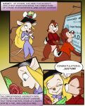 4_fingers anthro arthropod bite biting_lip blush buckteeth chip_'n_dale_rescue_rangers chip_(disney) chipmunk chris_fischer clothing colored comic dale_(disney) dialogue diploma disney doctor duo english_text female fingers flower fly_(animal) gadget_hackwrench ground_squirrel hair hi_res insect jumpsuit kissing long_hair looking_at_another male mammal mouse murid murine plant rodent rose_(flower) sciurid sweater teeth text topwear turtleneck zipper_(cdrr)