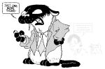 2026 3_toes 4_fingers accessory annoyed anthro being_watched biped black_and_white black_face black_feet black_hair black_hands black_paws bottomless bottomless_anthro bottomless_male breasts bucky_katt canid canine canis cigar cigarette clothed clothing curled_tail dark_hair dialogue digital_drawing_(artwork) digital_media_(artwork) distance domestic_cat domestic_dog ears_back english_text feet felid feline felis fingers floppy_ears get_fuzzy glance greyscale group hair hand_on_breast hand_on_hip hand_on_own_hip hi_res holding_cigar holding_cigarette holding_object human looking_aside looking_at_another male mammal mastiff messy_hair mixed_breed molosser monochrome narrowed_eyes necktie one_fang open_mouth paws pivoted_ears robert_wilco satchel_pooch semi-anthro shar_pei shirt siamese_cat simple_background solo_focus speech_bubble standing suit tail text theyoyododo toes topwear trio undershirt whisker_spots white_background
