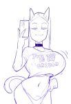 2026 3_fingers anthro big_breasts bouncing_breasts breasts cartoon_network choker clothing clothing_pull crossgender dbaru domestic_cat electronics english_text fangs felid feline felis fingers gynomorph hi_res huge_breasts intersex jewelry looking_at_viewer mammal monochrome mtg_crossgender mti_crossgender necklace ok_k.o.!_let's_be_heroes panties panty_pull penis_peek phone portrait purrcival selfie sketch smug solo standing teeth text three-quarter_portrait under_boob underwear underwear_pull