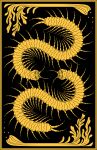 ambiguous_gender antennae_(anatomy) arthropod black_and_yellow black_background centipede digital_media_(artwork) duo feral hi_res iliothermia monochrome myriapod plant segmented_body serpentine simple_background yellow_body