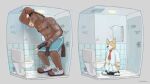 2026 animal_genitalia animal_penis annoyed anthro anthro_peeing balls bathroom biped black_balls black_penis bodily_fluids bottomwear bottomwear_down brown_body brown_fur canid canine canine_genitalia canine_penis canis clothed clothing digital_media_(artwork) domestic_dog duo equid equine equine_genitalia equine_penis eyes_closed flugeldog fur genital_fluids genitals graffiti graffiti_on_wall half-erect herding_dog hi_res horse jewelry kilroy_was_here male male_anthro male_peeing mammal multicolored_body multicolored_fur necklace nipples orange_body orange_fur pants pants_down partially_clothed pastoral_dog peeing peeing_into_toilet penis penis_tip public_restroom red_penis restroom_stall saggy_balls sheath tired toilet topless topless_anthro topless_male two_tone_body two_tone_fur underwear underwear_down urine urine_stream watersports welsh_corgi white_balls white_body white_fur white_sheath
