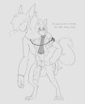 2026 3_toes 4_fingers 4_toes abiotic_factor anthro balls bottomless breath carrying_another carrying_partner citra citra_taur clothed clothing coat collar digital_drawing_(artwork) digital_media_(artwork) duo ear_piercing ear_tag english_text eyewear feet fingers fluffy fluffy_tail genitals glasses grey_background halbean head_tuft hi_res imminent_sex inner_ear_fluff lab_coat leash male male/male mammal mammal_taur monochrome nude_anthro nude_male partially_clothed_male partially_clothed_taur penis piercing pointy_ears prick_ears scp_foundation simple_background sketch sweater tail taur teeth text toes tongue tongue_out topwear topwear_only tuft turtleneck twerp_(halbean) underarm_carry vein veiny_penis
