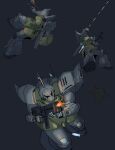 antennae_(anatomy) armored_body backpack bullet firing_weapon gelgoog green_torso grey_body gun gundam hi_res holding_machine_gun machine machine_gun mecha mobile_suit mobile_suit_gundam mobile_suit_gundam_0083:_stardust_memory model_sheet monoeye ms-14f_gelgoog_marine multiple_poses muzzle_flash not_furry oakaki0000 pose ranged_weapon robot robotic_arms robotic_legs shield space spacecraft thrusters vehicle weapon