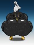 absurd_res big_breasts big_butt black_body breasts butt clothing crouching female final_fantasy footwear greektrebuchet hair hi_res high_heels huge_breasts huge_butt humanoid hyper hyper_breasts hyper_butt lagomorph mammal one-piece_swimsuit shoes sling_bikini smile solo square_enix swimwear thick_thighs viera white_hair wide_hips