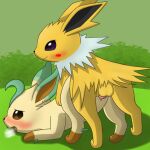 1:1 balls blush canid canine digital_drawing_(artwork) digital_media_(artwork) eeveelution female female_penetrated feral forest generation_1_pokemon generation_4_pokemon genitals jolteon leafeon male male/female male_penetrating male_penetrating_female mammal nintendo outside penetration penile penile_penetration penis penis_in_vagina plant pokemon pokemon_(species) sex tree vaginal vaginal_penetration vulva yellow_body