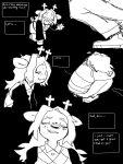 2026 3:4 ambiguous_gender ambiguous_human annoyed anthro antlers biped black_and_white black_background bodily_fluids clothed clothing comic curled_up deer deltarune dialogue dialogue_box digital_drawing_(artwork) digital_media_(artwork) duo english_text female female_anthro fetal_pose hair hi_res horn human impwolf666 kris_dreemurr long_hair mammal monochrome new_world_deer noelle_holiday scut_tail short_hair short_tail simple_background snout snowgrave tail talking_to_another tears text undertale_(series)