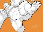 1_horn 2026 3_toes 4:3 4_fingers ambiguous_anthro ambiguous_gender angry antennae_(anatomy) anthro biped claws digital_drawing_(artwork) digital_media_(artwork) dragon dragonite english_description featureless_crotch feet fingers fist generation_1_pokemon horn membrane_(anatomy) membranous_wings mythological_creature mythological_scalie mythology nintendo nude nude_ambiguous nude_anthro open_mouth orange_background partially_colored pokemon pokemon_(species) scalie signature simple_background sketch solo tail teeth toe_claws toes wings winick-lim