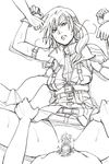  bad_id bad_pixiv_id censored coat final_fantasy final_fantasy_xiii gloves greyscale gus_(clarkii) lightning_farron miniskirt monochrome penis sex sketch skirt solo_focus vaginal 