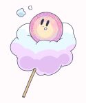  colored_skin cotton_candy food food_on_face kirby:_star_allies kirby_(series) lena18 no_humans purple_skin simple_background solid_oval_eyes solo stick void_termina white_background 