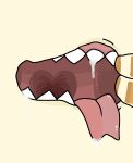 absurd_res anthro avian bird bodily_fluids finger_in_mouth hi_res kita&#039;vali male mouth_shot open_mouth saliva solo teeth tongue tongue_out vore