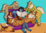 anthro arcanine belt big_breasts breasts butt butt_slap casual_nudity curvy_figure daughter_(lore) father_(lore) felid female furniture generation_1_pokemon group husband male male/female male/male mammal maya_henderson mother_(lore) mr.henderson mrs._henderson nintendo nude pantherine parent_(lore) pickles-hyena pokemon pokemon_(species) slap sofa spanking tiger wife