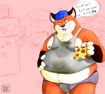  absurd_res belly canid canine clothing digital_drawing_(artwork) digital_media_(artwork) dirty dirty_clothing feederism fox gainer hi_res male mammal musk overweight overweight_male shaded smelly solo solo_focus t_cayoti 