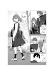  ... 3boys absurdres angel_devil_(chainsaw_man) bag box chainsaw_man closed_mouth commentary_request crossdressing crossdressing_(mtf) dress faceless faceless_male fourth_east_high_school_uniform gakuran gift gift_box greyscale hayakawa_aki highres kga_aee korean_commentary korean_text male_focus monochrome multiple_boys pinafore_dress school_bag school_uniform shoes short_hair shoulder_bag simple_background sleeveless sleeveless_dress socks speech_bubble spoken_ellipsis standing translation_request trap walking white_background 