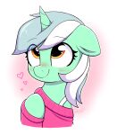  &lt;3 2018 absurd_res blush clothing digital_media_(artwork) equid equine eyelashes female feral friendship_is_magic green_body green_hair hair hasbro hi_res horn looking_up lyra_heartstrings_(mlp) mammal moozua multicolored_hair my_little_pony sweater topwear two_tone_hair unicorn white_hair yellow_eyes 