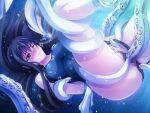  1girl air_bubble arms_behind_back asphyxiation black_hair blush bound breasts bubble censored clothing_aside competition_swimsuit divine_heart_makina drowning game_asset kagemusya kurusu_makina_(divine_heart_makina) long_hair mosaic_censoring non-web_source octopus official_art one-piece_swimsuit one_eye_closed pussy rape restrained school_swimsuit self-datamine solo swimsuit swimsuit_aside tentacle_sex tentacles underwater vaginal variant_set visual_novel_cg wince 