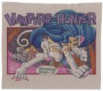  :p animal_ears animal_feet animal_hands artist_name blue_hair body_fur cat_ears cat_paws cat_tail claws clenched_hands closed_mouth copyright_name darkstalkers dated dutch_angle fangs felicia_(darkstalkers) furusawa_jun'ya green_eyes highres in-universe_location leg_up long_hair looking_at_another looking_back marker_(medium) night open_mouth outdoors pillar red_eyes revealing_clothes running sasquatch_(darkstalkers) smile speech_bubble tail third-party_source tile_floor tiles tongue tongue_out traditional_media v-shaped_eyes very_long_hair white_fur 