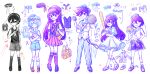  +_+ 2girls 4boys alternate_costume antenna_hair arrow_(symbol) aubrey_(headspace)_(omori) aubrey_(omori) bag baseball_bat basil_(headspace)_(omori) basil_(omori) black_eyes black_hair black_hat black_shoes black_socks blue_shorts blush book bow brother_and_sister brothers brown_shoes chinese_text closed_eyes closed_mouth colored_skin commentary_request crossed_arms double-parted_bangs dress expressionless flower flower_wreath frying_pan gardening_shears green_eyes green_hair grey_shorts grin hair_between_eyes hair_bow handbag hat head_wreath hero_(headspace)_(omori) hero_(omori) highres holding holding_baseball_bat holding_book holding_frying_pan holding_knife holding_spatula kel_(headspace)_(omori) kel_(omori) kneehighs knife long_sleeves looking_at_viewer mari_(headspace)_(omori) mari_(omori) multiple_boys multiple_girls neckerchief omori omori_(omori) open_mouth pants pink_bow pleated_skirt purple_eyes purple_hair purple_shorts purple_socks purple_sweater_vest red_skirt sailor_dress sakakien shoes short_hair short_sleeves shorts siblings sidelocks simple_background skirt sleeveless smile sneakers socks something_(omori) spatula spoilers striped_clothes striped_pants suspender_shorts suspenders sweater_vest teeth translation_request vertical-striped_clothes vertical-striped_pants white_background white_dress white_neckerchief white_skin white_socks 