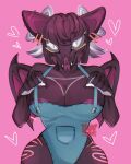  &lt;3 anthro big_breasts breasts chiropteran clothing female hi_res mammal mouse murid murine nipples overalls piercing rodent solo warhamon wings 