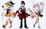  ... 3girls arm_up bag black_camisole black_cape black_choker black_hair black_hat black_panties black_pants black_ribbon black_shoes black_vest blue_eyes bones_(ein_lee) boots bow breasts brown_bag camisole candy candy_apple cape cc_(ein_lee) choker cleavage collarbone commentary dog earrings ein_lee english_commentary eyelashes fingernails food fruit ghost_costume gloves grey_background hair_over_one_eye halloween_bucket halloween_costume hand_on_own_hip hat hat_bow high_heels holding holding_bag holding_candy_apple holding_food holding_fruit holding_halloween_bucket hood hood_up jewelry lace lace_thigh_strap legs_apart lollipop long_fingernails long_hair long_sleeves medium_hair multiple_girls multiple_tails nail_polish navel necktie no_pants orange_bow orange_eyes orange_ribbon orange_shoes orange_shorts original pale_skin panties pants photoshop_(medium) pink_hair ponytail puffy_shorts raven_(ein_lee) red_cape red_nails red_necktie ribbon sharp_fingernails shiny_skin shirt shoes shorts simple_background speech_bubble spoken_ellipsis standing stomach tail thigh_strap toe_cleavage torn_bow two-sided_cape two-sided_fabric two-tone_cape underwear vest web_address white_bag white_boots white_gloves white_hair white_shirt wide_brim witch_hat wrapped_candy yellow_eyes 