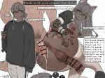  1boy 1girl after_anal anal_beads animal_ears anus bar_censor barbell_piercing breasts censored chest_piercing cum cumdrip_from_penis dark-skinned_female dark_skin finger_piercing freckles frenulum_piercing futa_with_male futa_without_pussy futanari glasses large_penis long_hair lying maid maid_headdress male_on_futa multiple_views newhalf_with_male nipple_bar nipple_piercing nipples on_side original pants penis penis_piercing perineum perineum_piercing piercing puffy_nipples rokuzukeita sex_toy small_breasts speech_bubble sweater tattoo testicles thighhighs tucked_penis unconventional_maid 
