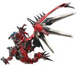  flying highres mecha mechanical_wings mechanization monster_hunter_(series) no_humans open_mouth parody pravin_rao_santheran rathalos robot sharp_teeth solo style_parody teeth white_background wings zoids 