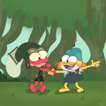  absurd_res amphibia_(series) amphibian anthro blush disney duo female frog hi_res ivy_sundew kippykat male male/female nature sprig_plantar 