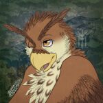  accipitrid accipitriform anthro avian beak bird burb camo colby eagle eurasian feathers hoot_(disambiguation) hooter humanoid icon male owl solo thehuntingwolf 