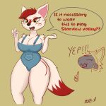  absurd_res anthro arturfox big_breasts breasts canid canine character dialogue fan_character female female/female fox furry hi_res mammal solo 