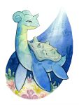 caustics commentary coral_reef drawing full_body illustrator lapras long_neck no_humans ocean oliver_hamlin paid_reward_available pokemon pokemon_(creature) solo traditional_media underwater 