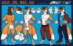  absurd_res anthro anus boots bottomwear butt canid canine clothing denim denim_clothing erection eyewear fetishame footwear fox galax_operi glasses hi_res jeans male mammal model_sheet pajamas pants plantigrade raised_tail shirtless solo 