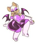  anthro big_breasts breasts chiropteran cleavage clothed clothing female fur gloves hair handwear hi_res looking_at_viewer makeup mammal membrane_(anatomy) membranous_wings rouge_the_bat sega smile smuttysquid solo sonic_the_hedgehog_(series) topwear video_games wings 