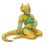  anthro brass brass_dragon brass_dragon_(dnd) breath_of_the_wild claws clothed clothing cosmicminerals crossdressing darasv dragon dragon_(dnd) dungeons_and_dragons frill_(anatomy) genitals gerudo_outfit half-dragon hasbro hi_res humanoid hybrid looking_at_viewer male nintendo penis presenting presenting_penis scales scalie simple_background slit smile solo tail teeth the_legend_of_zelda translucent translucent_clothing video_games wizards_of_the_coast 