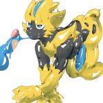  1:1 2022 absurd_res anthro digital_media_(artwork) duo genitals goo_(disambiguation) goo_creature goo_transformation haiae hi_res human legendary_pok&eacute;mon male male/male mammal nintendo penis pok&eacute;mon pok&eacute;mon_(species) transformation transformation_through_sex video_games zeraora 