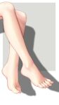  1girl bare_legs barefoot feet foot_focus highres legs original shadow solo toenails toes wcks0774 white_background 